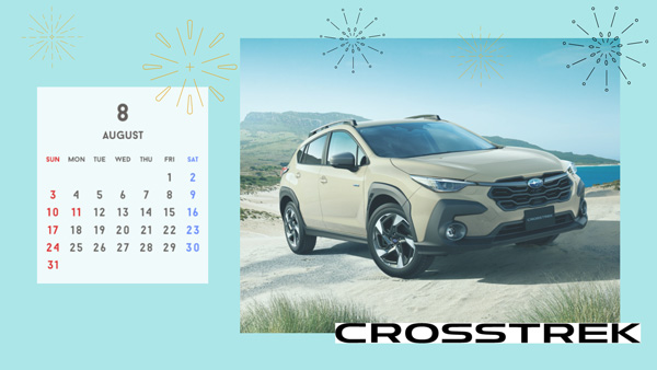TOKYO SUBARU オリジナル壁紙ダウンロード 8月カレンダー