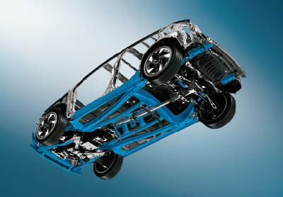 強固なボディで全方位からの衝突時にもしっかり備える